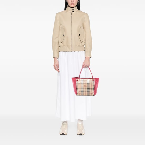 Tweedehands Canterbury Tote van gecoat canvas met Haymarket-check en lederen afwerking - Image 1