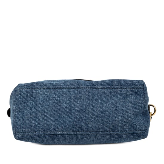 Tweedehands Denim Geborduurd Logo Polsband Pouch - Image 4