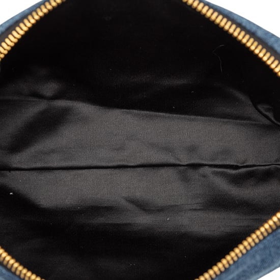Tweedehands Denim Geborduurd Logo Polsband Pouch - Image 5