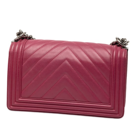 Tweedehands Oude Medium Chevron Lamsleer Boy Flap - Image 2