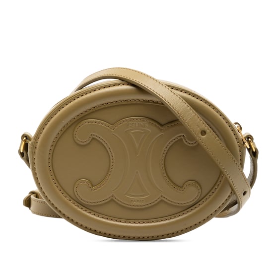 Pre-owned Small Calfskin Cuir Triomphe Oval Crossbody - Image 1