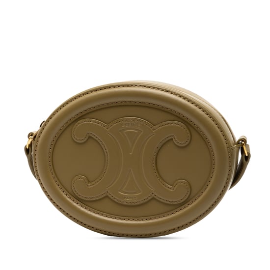 Pre-owned Small Calfskin Cuir Triomphe Oval Crossbody - Image 2