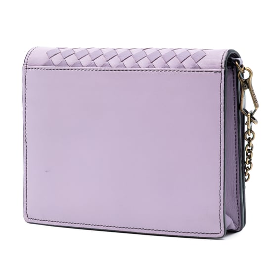 Pre-owned Nappa Intrecciato Studded Wallet On Chain - Image 2