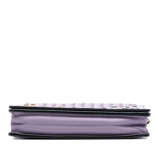 Pre-owned Nappa Intrecciato Studded Wallet On Chain - Image 3