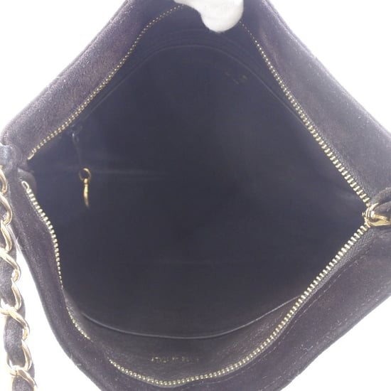 Begagnad Kviltat Mocka Fringed Crossbody - Image 4