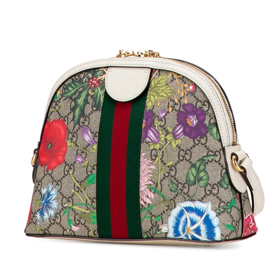 Pre-owned Small Gg Supreme Flora Ophidia Dome Crossbody - Image 2