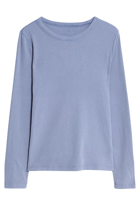 Ribbed Long Sleeve Top - Image 1