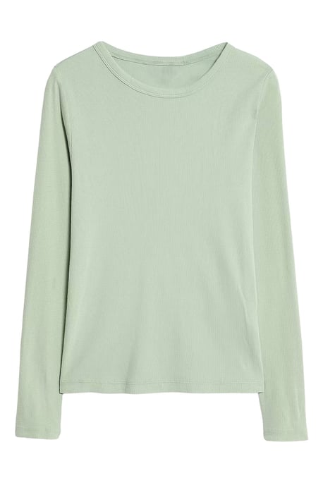 Ribbed Long Sleeve Top - Image 1