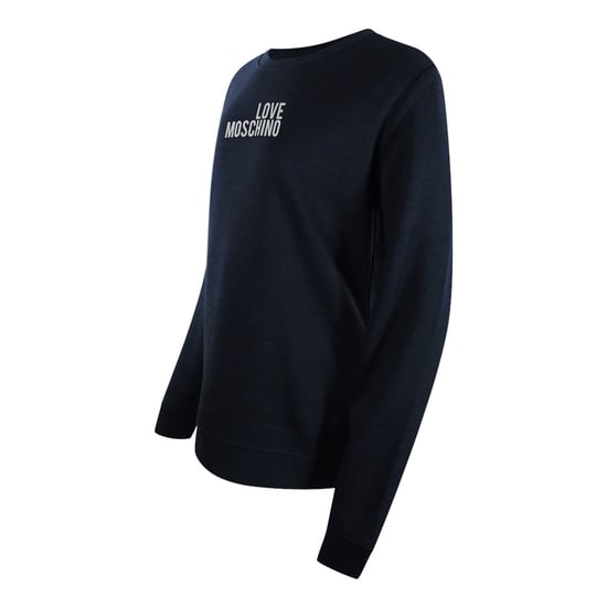 Love Moschino Marineblauwe T-shirt Met Lange Mouwen En Klein Wit Logo - Image 2