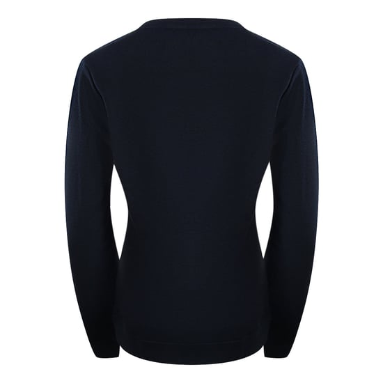 Love Moschino Marineblauwe T-shirt Met Lange Mouwen En Klein Wit Logo - Image 3