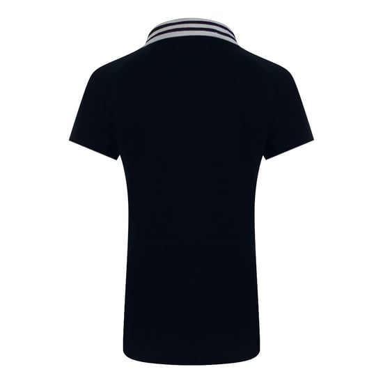 Love Moschino Navy Blue Polo Shirt Small White Box Logo - Image 3