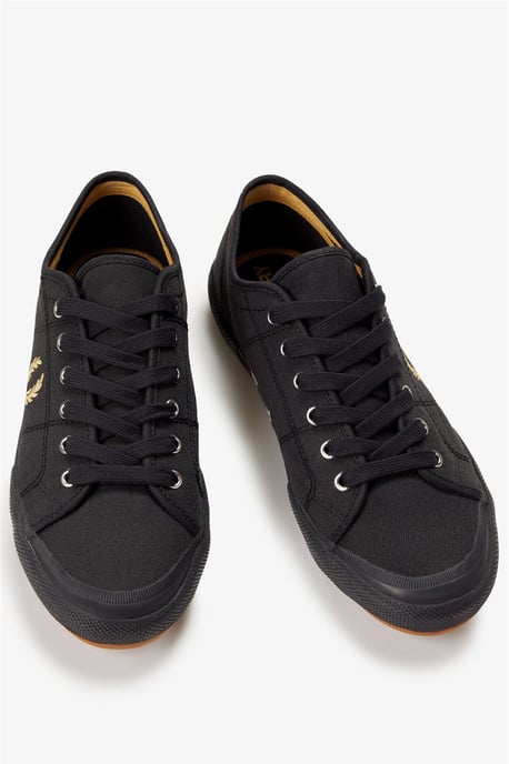 Fred Perry B708 Vintage Tennis Canvas Herrskor Svart/Champagne - Image 2