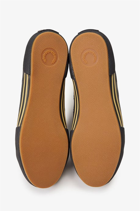 Fred Perry B708 Vintage Tennis Canvas Herrskor Svart/Champagne - Image 3