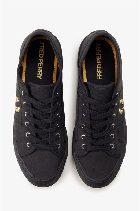 Fred Perry B708 Vintage Tennis Canvas Herrskor Svart/Champagne - Image 5