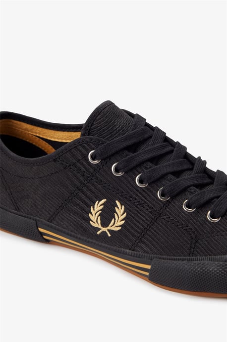 Fred Perry B708 Vintage Tennis Canvas Herrskor Svart/Champagne - Image 6