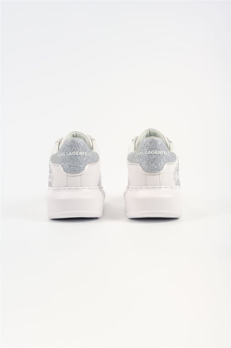 Karl Lagerfeld Kapri Constellatie Leren Dames Witte/Zilveren Sneakers - Image 3