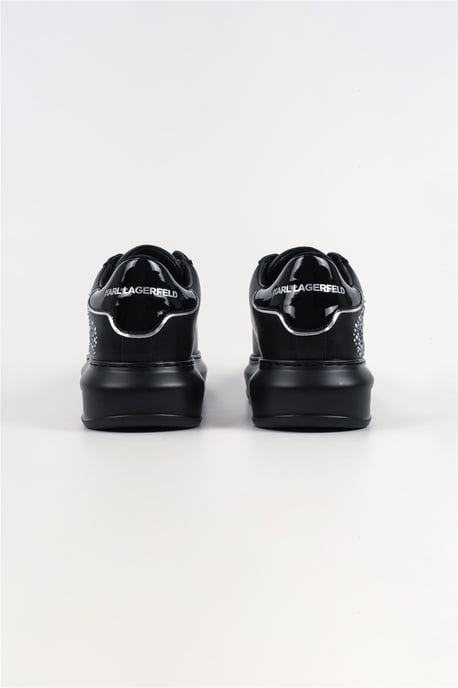 Karl Lagerfeld Kapri Constellatie Leren Dames Zwarte/Zilveren Sneakers - Image 3