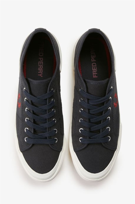 Fred Perry B708 Vintage Tennis Canvas Herrskor Navy/Röd - Image 5