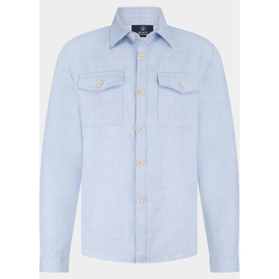 Bos Bright Blue Scotland blue overshirt duncan shirtjacket spe26114du03sb/4003 - Image 2