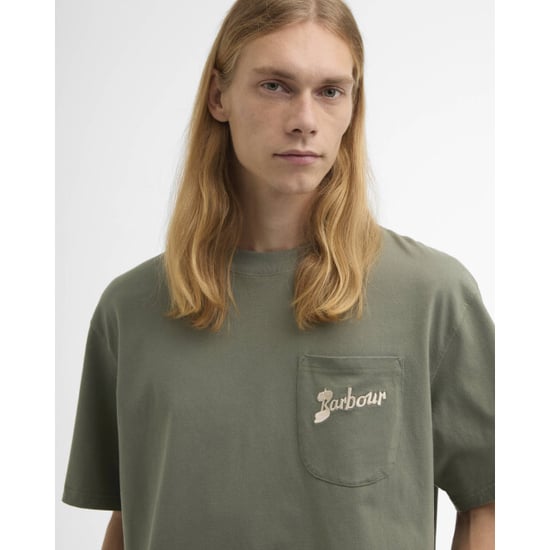 Barbour links os t-shirt mts1556 gn68 green slate - Image 3