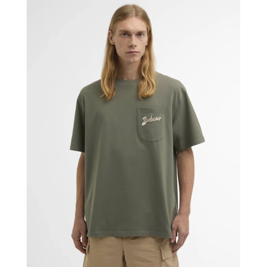 Barbour links os t-shirt mts1556 gn68 green slate - Image 4