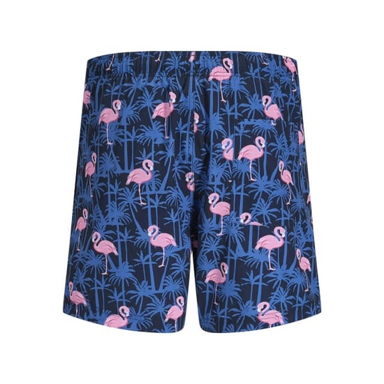 Jack & Jones Heren zwemshort jpstmaui vibes donkerblauw flamingo/palm print - Image 3