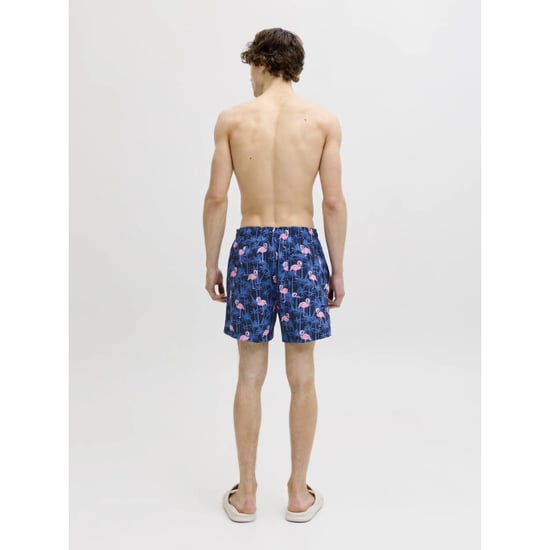 Jack & Jones Heren zwemshort jpstmaui vibes donkerblauw flamingo/palm print - Image 4