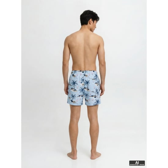 Jack & Jones Heren zwemshort jpstmaui vibes lichtblauw flamingo/palm print - Image 4