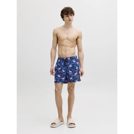 Jack & Jones Heren zwemshort jpstmaui vibes donkerblauw flamingo/palm print - Image 6