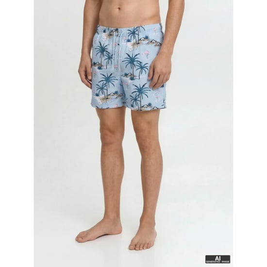 Jack & Jones Heren zwemshort jpstmaui vibes lichtblauw flamingo/palm print - Image 6