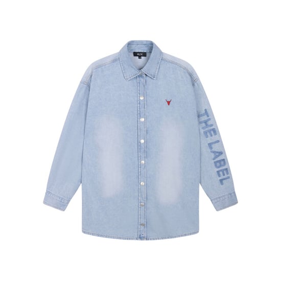 Alix The Label Ladies woven flowy denim oversized blouse blouses 2603971627 - Image 1