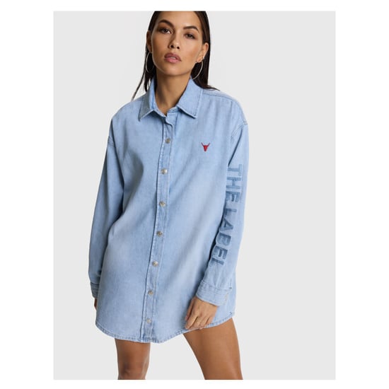 Alix The Label Ladies woven flowy denim oversized blouse blouses 2603971627 - Image 3