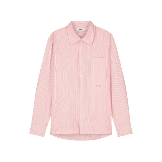 Olaf Oversized stripe oxford shirt lange mouw overhemden m240302 - Image 1