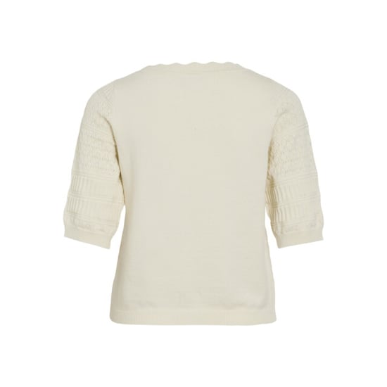 Vila Vimilos ss o-neck pointelle top noos off-white - Image 6