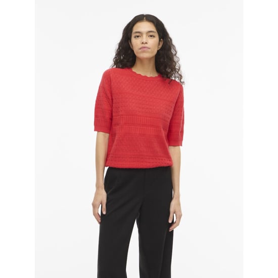 Vila Vimilos ss o-neck pointelle top noos - - Image 5