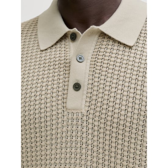 Jack & Jones Jprblukingsley knit polo ss beige - Image 5