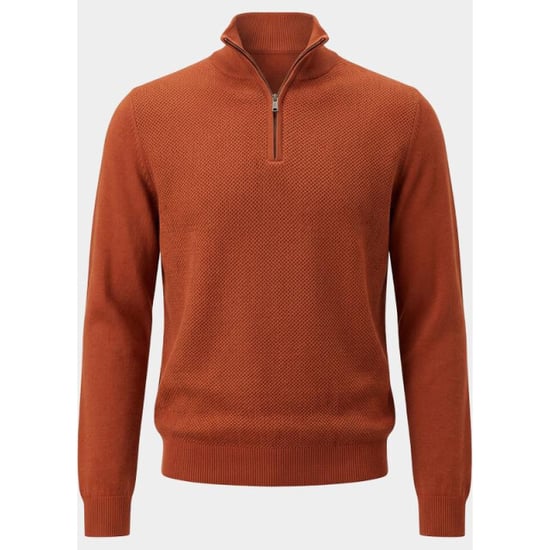 Innocente Half zip half zip met structuur 326/8040 brique - Image 3