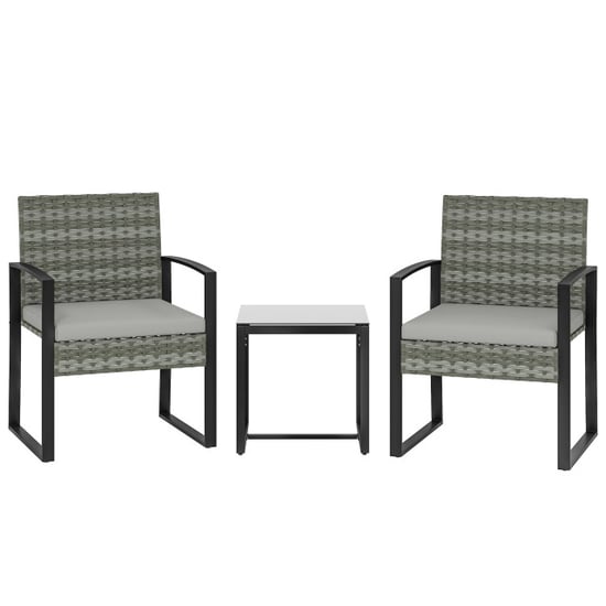 4goodz Rotan tuinset 3-delig afneembare zitkussen en tafel - - Image 1