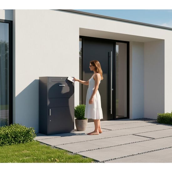 Westmann Pavo xxl pakketbrievenbus met los postvak 45x72x128 cm antraciet - Image 3