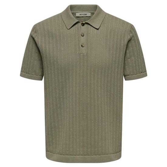 Only & Sons onsmoon reg 12 ss polo knit noos 22032760 mallard green - Image 1