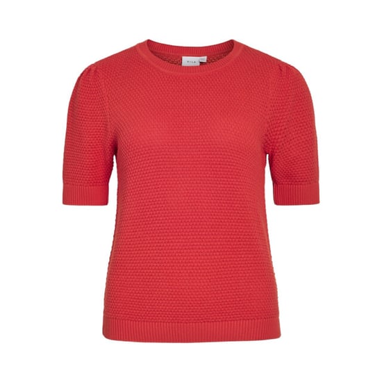 Vila vidalo o-neck s/s knit top noos 14084421 hibiscus - Image 1