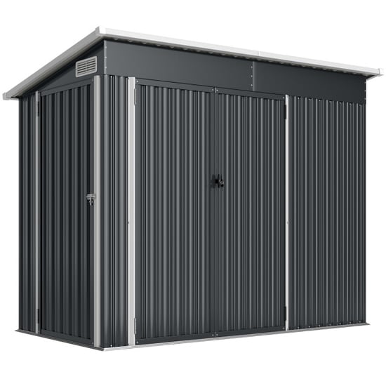 4goodz Gereedschapsschuur metaal met 3 deuren 234x132x185 cm - - Image 1
