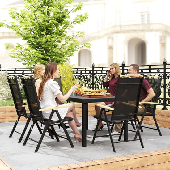 4goodz Tuintafelset 1 tafel en 6 stoelen tuinmeubelset - - Image 2