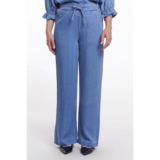 Rino & Pelle Anetteshort.7002621 short length wide leg pants washed blue - Image 1