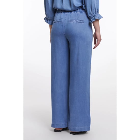 Rino & Pelle Anetteshort.7002621 short length wide leg pants washed blue - Image 3