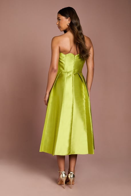 Scalloped Strapless Midi Dress - Image 3