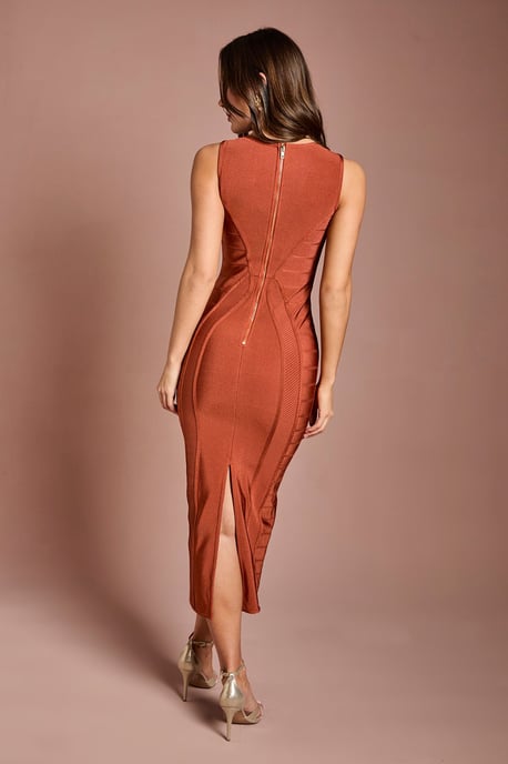 Sleeveless Bandage Fitted Pencil Dress - Image 3