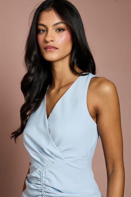 Petite Ruched Vee Dress - Image 4