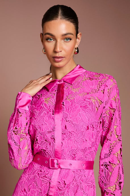 Lace Shirt Dress - Image 4