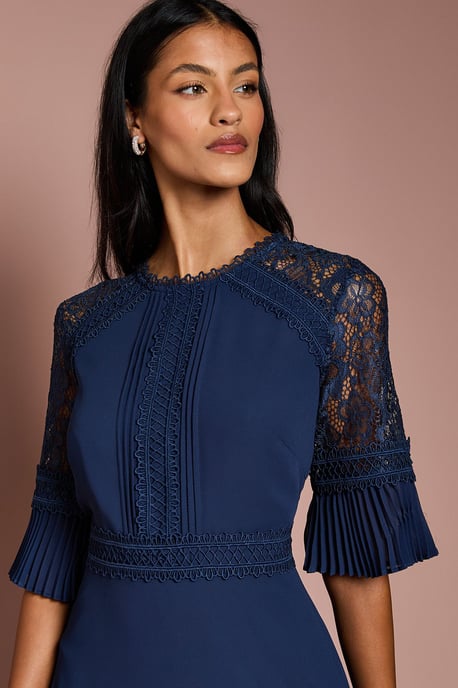 Petite Lace Insert Midi Dress - Image 4